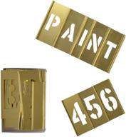 deezio 1 inch brass stencil set - 46 pieces for numbers, letters, and symbols - interlocking kit логотип