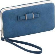 leather wristlet clutch handbag & wallet set for women's evening events logo