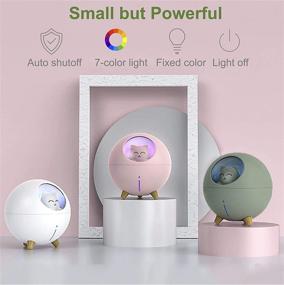 img 3 attached to 🌬️ Enhanced Ultrasonic Whisper-Silent Mini Humidifier - USB-Powered, Ideal for Kids' Baby Nursery & Bedroom, 7-Color LED Lights, 2 Mist Modes, Auto Shutoff - Small, Cute & Cool Mist Humidifier (220ml, White)