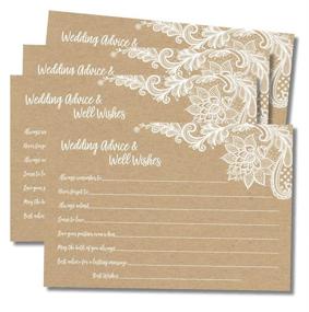 img 3 attached to 💌 50 Wedding Advice and Well Wishes - Rustic Kraft Lace Cards for Reception Guest Book or Bridal Shower Games - Perfect Marriage Advice for the Bride and Groom