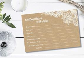 img 1 attached to 💌 50 Wedding Advice and Well Wishes - Rustic Kraft Lace Cards for Reception Guest Book or Bridal Shower Games - Perfect Marriage Advice for the Bride and Groom