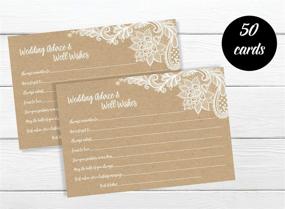 img 2 attached to 💌 50 Wedding Advice and Well Wishes - Rustic Kraft Lace Cards for Reception Guest Book or Bridal Shower Games - Perfect Marriage Advice for the Bride and Groom