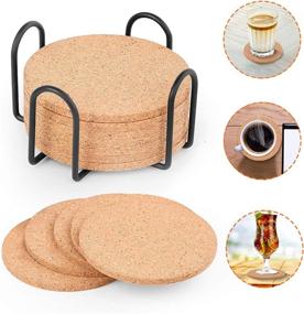 img 4 attached to 🔥 12 Piece Heat Resistant Coasters for Housewarming Protection