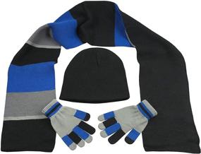 img 1 attached to 🔥 Stay Warm and Tech-Savvy: NIce Caps Reversible Touchscreen Boys' Cold Weather Accessories