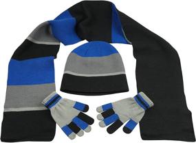 img 2 attached to 🔥 Stay Warm and Tech-Savvy: NIce Caps Reversible Touchscreen Boys' Cold Weather Accessories