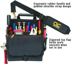 img 1 attached to 🔌 CLC Custom Leathercraft 1509: Premium Electricians Tool Pouch with Zippered 21-Pocket Design in Black