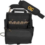 🔌 clc custom leathercraft 1509: premium electricians tool pouch with zippered 21-pocket design in black logo