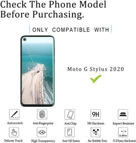 img 3 attached to [2 пакета] Закаленное стекло для защиты экрана KATIN для Motorola Moto G Stylus 2020 [Кроме версии 2021] - Антивандальное покрытие, без пузырей, твердость 9H