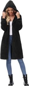 img 2 attached to Casual Fleece Hoodies Outerwear Jacket Women's Clothing and Coats, Jackets & Vests