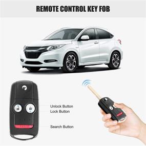 img 2 attached to 🔑 VOFONO Keyless Entry Remote Key Fob for Honda Acura MDX 2007-2013/RDX 2007-2013 Car Flip Replacement FCC ID: N5F0602A1A (3 Buttons)