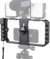 📽️ zeadio smartphone video rig with wireless bluetooth remote shutter for better filmmaking - compatible with iphone and android smartphones логотип