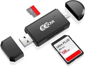 img 4 attached to 📱 Универсальный кард-ридер USB SD: COCOCKA Micro SD/TF Кард-ридер с функцией OTG для ПК/ноутбуков/телефонов Android/планшетов