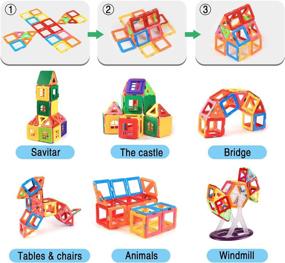 img 3 attached to 🧲 KIDCHEER Magnetic Stacking Toys for Educational Building