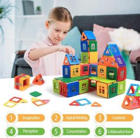 img 2 attached to 🧲 KIDCHEER Magnetic Stacking Toys for Educational Building
