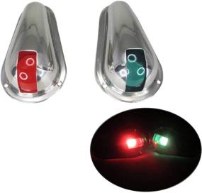 img 4 attached to ⚓ Pactrade Marine Boat Navigation Side Light Pair: Splashproof, Vertical Mount (Red/Green)