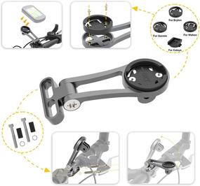 img 3 attached to Enhance Your Cycling Experience with the Out-Front Extended Bike Computer Mount & Bike Accessories Set: Garmin/Wahoo/Cateye/Bryton Compatibility + Adjustable Stem Extension + Phone Mount + Flashlight Clip