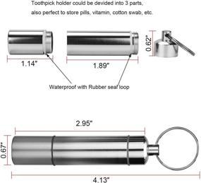 img 3 attached to 🦷 Waterproof Aluminum Toothpick Holder by OOTSR: Essential for On-the-Go Oral Care