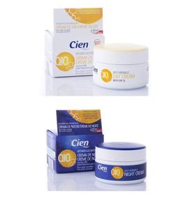 img 2 attached to Bundle: 2 x 50ml Cien Anti-Wrinkle Day and Night Cream with Q10, Hyaluronic Acid, and Vitamin E