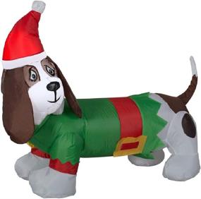 img 1 attached to Gemmy Christmas Basset Hound Inflatable