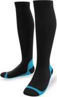 🧦 innepaxe black/sky blue compression socks for women and men - 20-30 mmhg – medical, travel, hiking, running, fitness, pregnancy, recovery, and athletic socks with classic design логотип