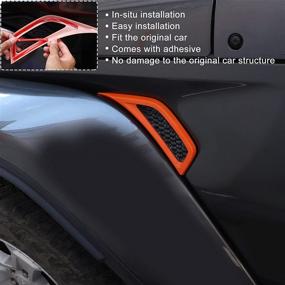 img 2 attached to 🚙 Enhance Your Jeep Wrangler's Style with Voodonala Wheel Eyebrow Side Air Conditioning Vent Decoration Cover Trim - 2pcs/Set, Orange (2018-2021)