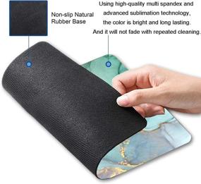 img 3 attached to Turquoise Mouse Pad Waterproof Mouse Pad Non Slip Rubber Base MousePads Home Laptop Travel