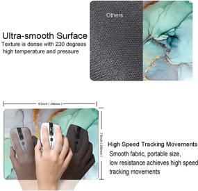 img 2 attached to Turquoise Mouse Pad Waterproof Mouse Pad Non Slip Rubber Base MousePads Home Laptop Travel