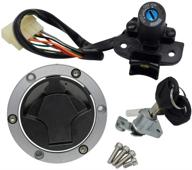 🏍️ motorcycle ignition switch kit assembly fuel gas cap tank cover with 2 keys for kawasaki ninja 250r ex250j and 300 ex300 (2008-2015) logo
