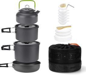 img 4 attached to Isrechic Camping Cookware Lightweight Backpacking