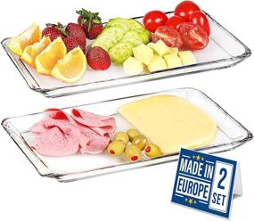 img 4 attached to 🍽️ Crystalia Breakfast Rectangular Appetizer Plate