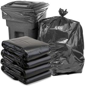 img 4 attached to 🗑️ High-capacity 65 Gallon Trash Bags: 25-Piece Set of Large Black Heavy Duty Trash Can Liners