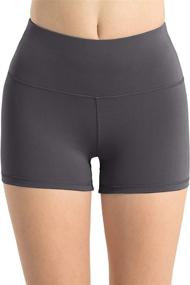 img 3 attached to 🩲 CHRLEISURE Women's High Waist Yoga Bike Shorts, Workout Booty Spandex Shorts for a Comfy and Stylish Fit