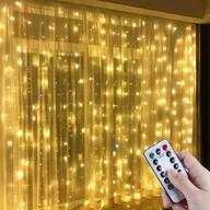 🌟 anpro led light curtain 3m x 3m- 300 led window curtain string light with 8 light models usb powerd starry lights- perfect for christmas, party, wedding, home decoration, bedroom! logo