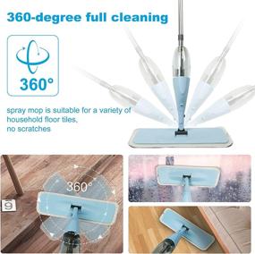 img 1 attached to 🧼 Ultimate Spray Mop for Floor Cleaning: Refillable Water Bottle, 3 Washable Pads, Perfect for Home Kitchen Hardwood Laminate Tiles Ceramic Floors