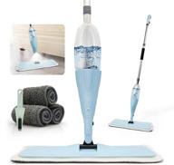 🧼 ultimate spray mop for floor cleaning: refillable water bottle, 3 washable pads, perfect for home kitchen hardwood laminate tiles ceramic floors logo