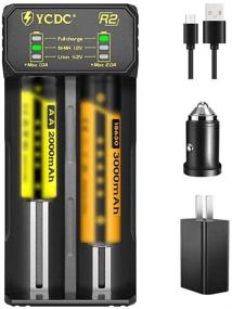 img 4 attached to 🔋 YCDC Universal Battery Charger | AA AAA C D Battery Charger | R2 Lithium Battery Charger | 2A USB Port | Max 1A Output | 2-Slot Independent Charge | 3.7V/1.2V Li-ion Ni-MH Ni-Cd Rechargeable Batteries