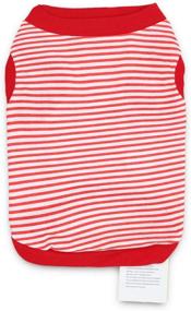 img 2 attached to 🐾 MeowWow Pet Dog Cat Shirt: Stylish 100% Cotton Striped Puppy Clothes (Pack of 2) for Small Dogs