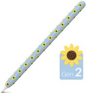 niutrendz sunflower case for apple pencil 2nd generation cover protective silicone sleeve skin accessories compatible with apple pencil 2nd gen (light blue) logo