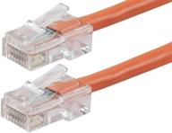 🔌 кабель ethernet monoprice cat6 - 2 фута оранжевый, rj45, 550мгц, utp, медная проволока логотип