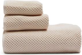 img 2 attached to 🛀 Remember That Little Store Bath Towel Set - Waffle Weave - 3 Piece Set - 100% Cotton - Quick Dry - Lightweight