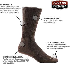 img 2 attached to Darn Tough Vermont Merino Wool Standard Issue Crew Cushion Sock: Ultimate Comfort and Durability for your Feet