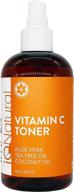 💧 hyaluronic acid facial toner for women and men by iq natural - vitamin c infused face toner - moisturizing, anti aging skin toner for face - (8oz/236ml) logo