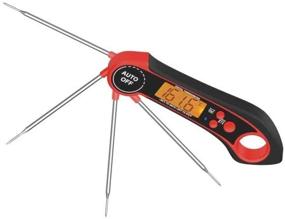 img 1 attached to 🔥 Enhance Your Cooking Precision with our Waterproof Digital Instant Read Meat Thermometer – Backlit, Calibrated, Ideal for BBQ, Grill & Smoker (Red)