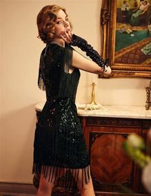 img 1 attached to 👗 Stylish Roaring Sequin Fringed Girls' Clothing by BABEYOND: Perfect for Flapper Fashion Lovers