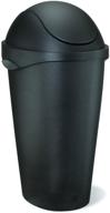 umbra swinger 12-gallon swing-top waste can in sleek black - ideal for 11-20 gallon capacity logo