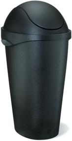 img 4 attached to Umbra Swinger 12-Gallon Swing-Top Waste Can in Sleek Black - Ideal for 11-20 Gallon Capacity