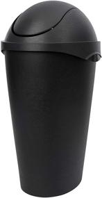 img 2 attached to Umbra Swinger 12-Gallon Swing-Top Waste Can in Sleek Black - Ideal for 11-20 Gallon Capacity