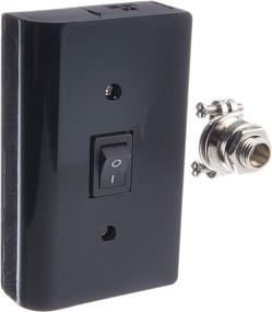 img 1 attached to 🔌 High-Quality Black Xenon 120V Puck Slim-Line Hardwire Box - American Lighting with Two Molex Outlets and On/Off Switch