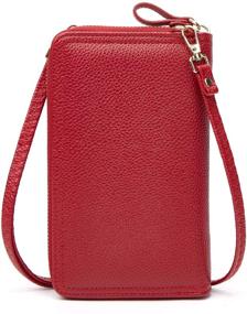 img 2 attached to Jmart Crossbody Cell Phone Bag Wallet Case: Wine Red for iPhone 12 Pro, Samsung Galaxy, A Series - Women's Shoulder Handbag with Phone Pocket, Card Holder