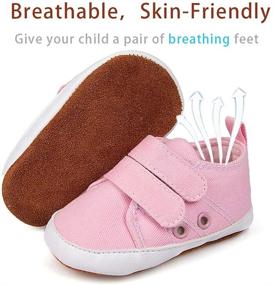 img 3 attached to BEBARFER Sneakers Anti Slip High Top Newborn Boys' Shoes for Sneakers